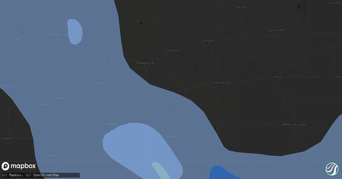 Hail map in Ford, KS on June 21, 2026