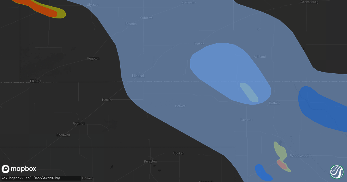 Hail map in Forgan, OK on June 21, 2026