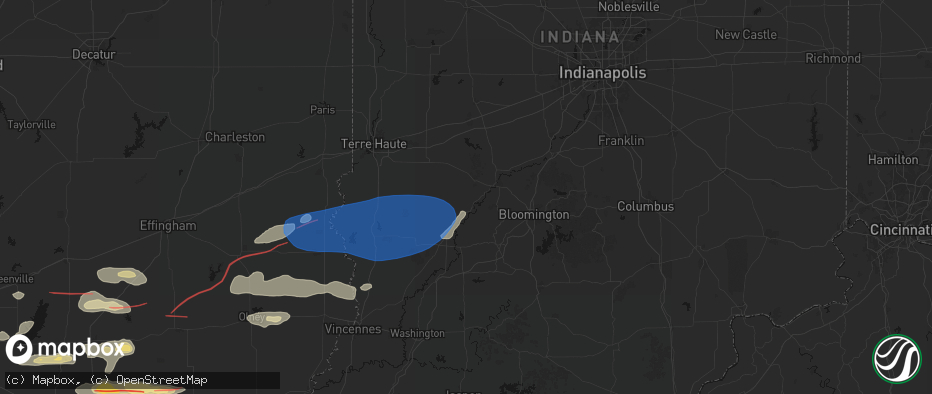 Hail map in Freedom, IN on June 21, 2026