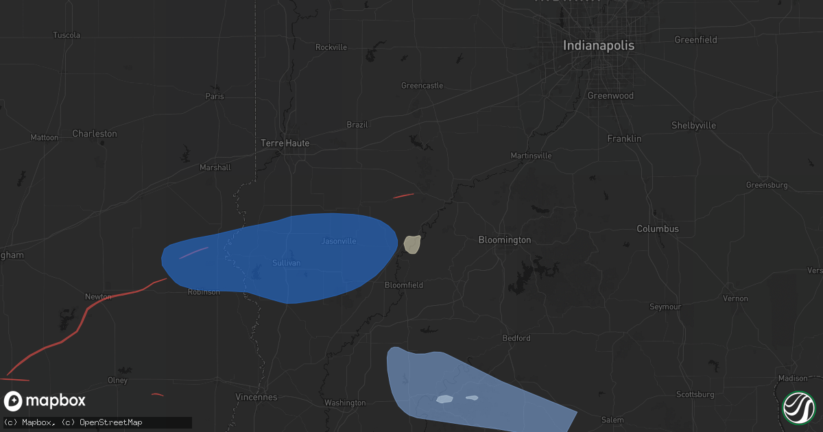 Hail map in Freedom, IN on June 21, 2026