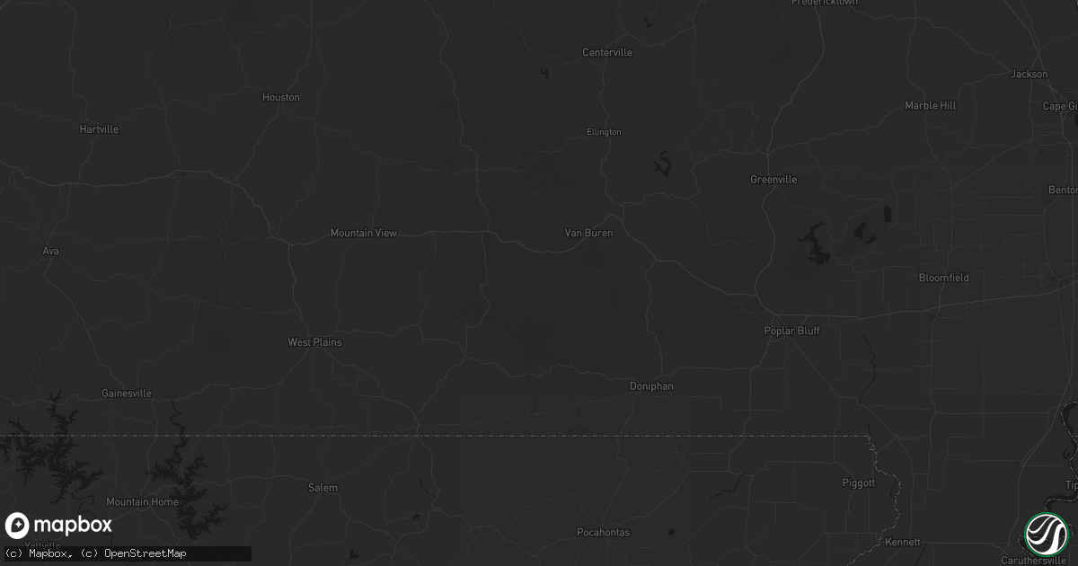 Hail map in Fremont, MO on June 21, 2026