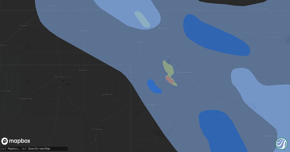 Hail map in Gage, OK on June 21, 2026