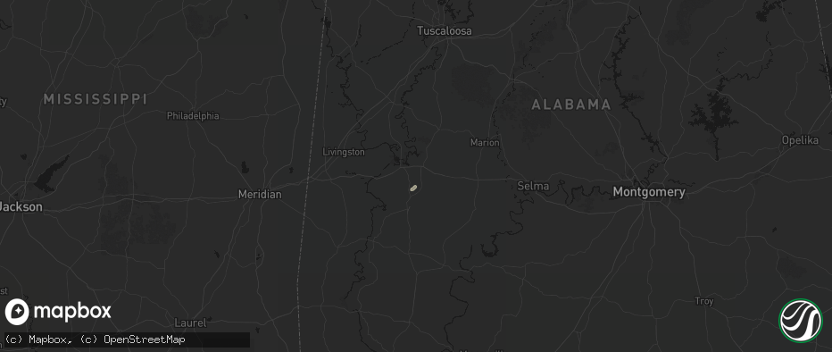 Hail map in Gallion, AL on June 21, 2026