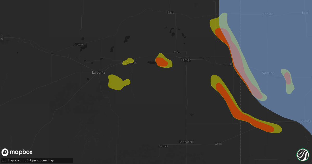 Hail map in Hasty, CO on June 21, 2026