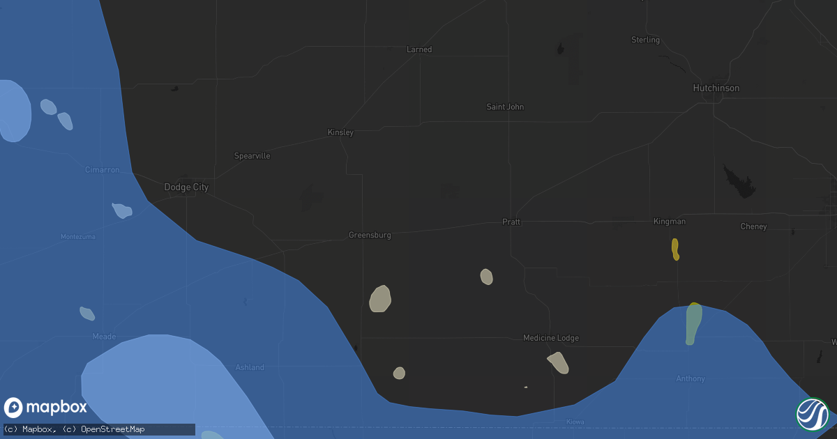 Hail map in Haviland, KS on June 21, 2026