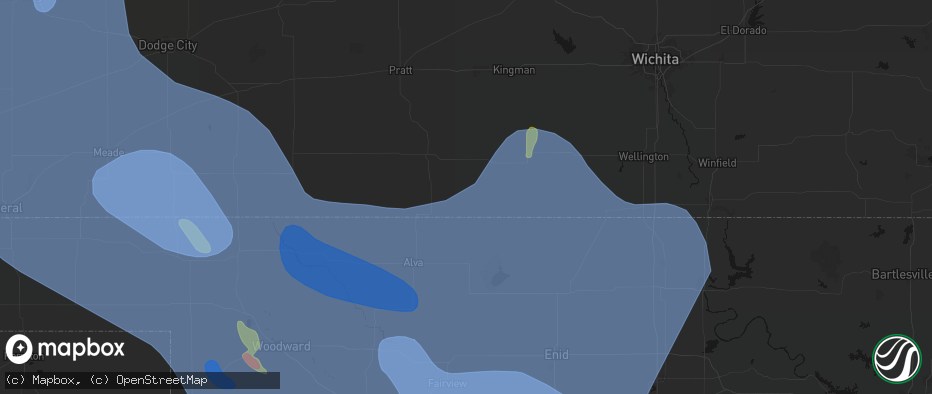 Hail map in Hazelton, KS on June 21, 2026