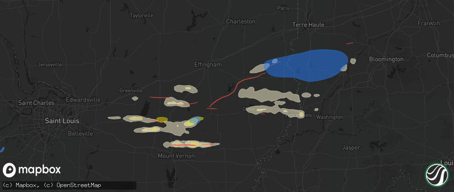 Hail map in Ingraham, IL on June 21, 2026