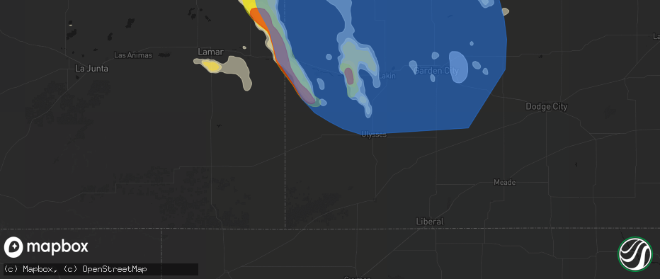 Hail map in Johnson, KS on June 21, 2026