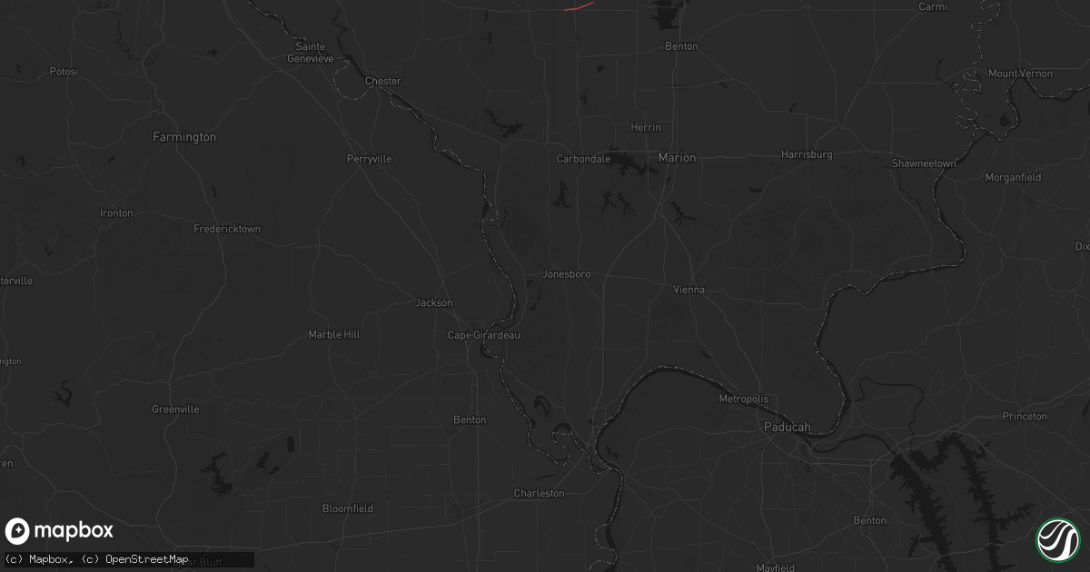 Hail map in Jonesboro, IL on June 21, 2026