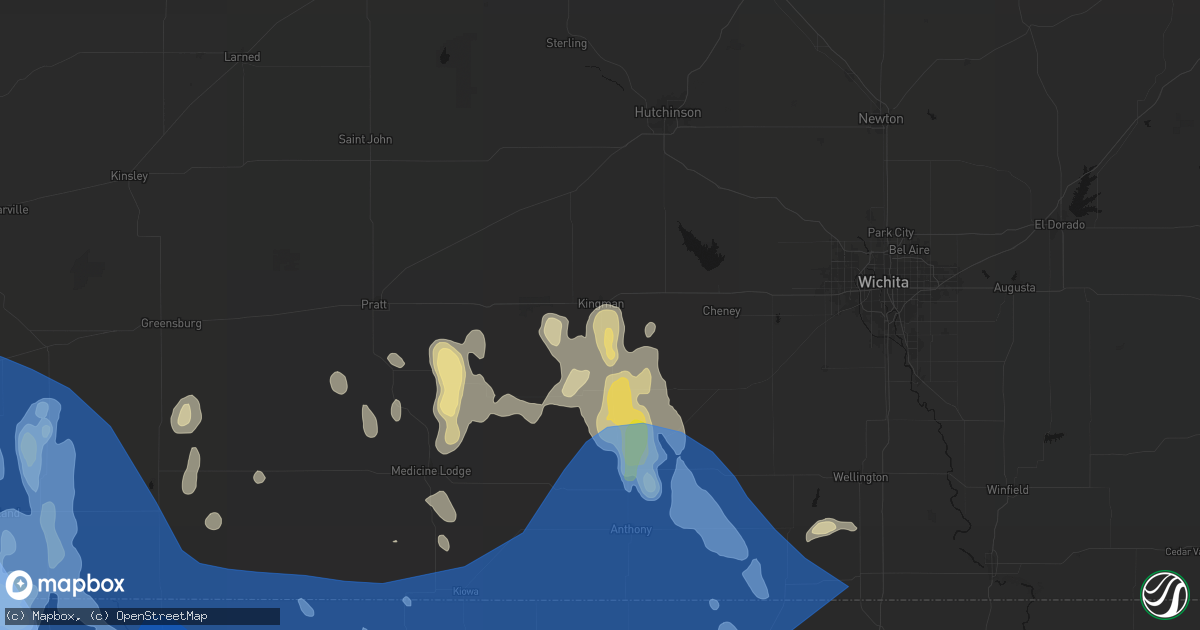Hail map in Kingman, KS on June 21, 2026