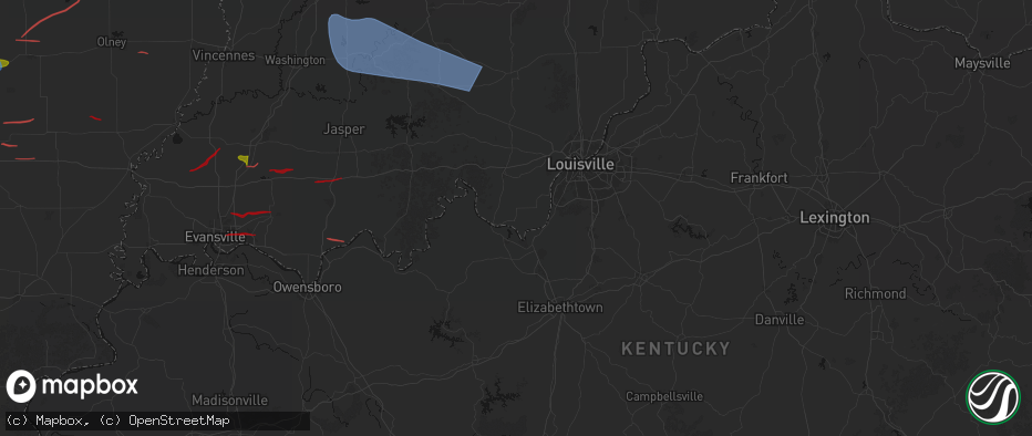 Hail map in Laconia, IN on June 21, 2026