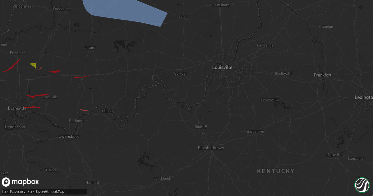 Hail map in Laconia, IN on June 21, 2026