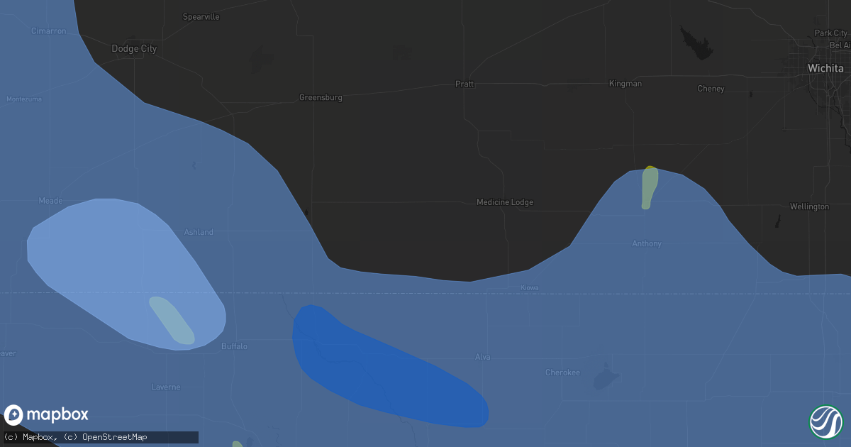 Hail map in Lake City, KS on June 21, 2026