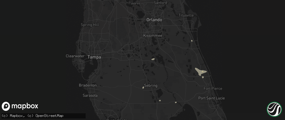 Hail map in Lake Wales, FL on June 21, 2026