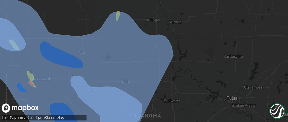 Hail map in Lamont, OK on June 21, 2026