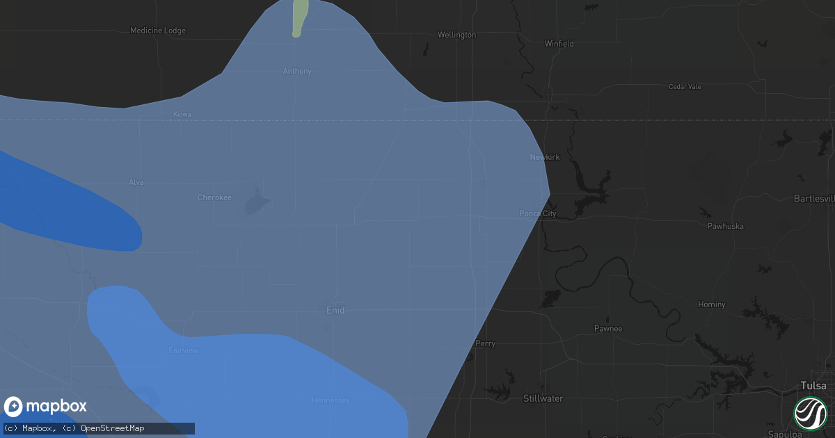 Hail map in Lamont, OK on June 21, 2026