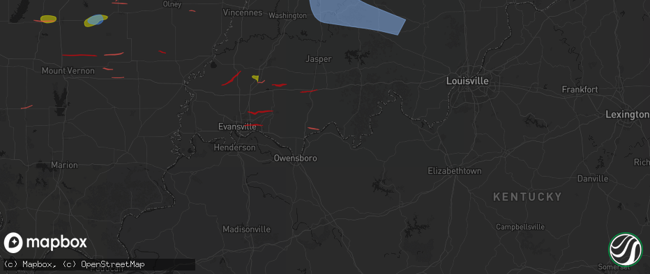 Hail map in Lewisport, KY on June 21, 2026