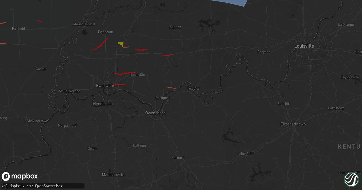 Hail map in Lewisport, KY on June 21, 2026