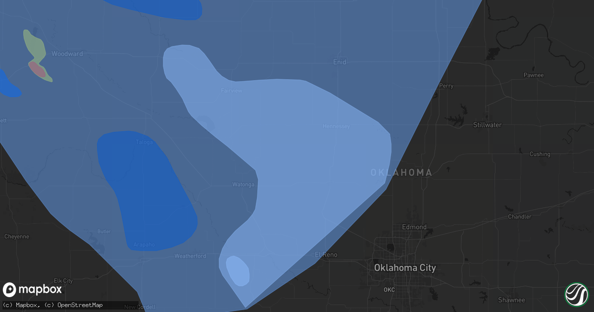 Hail map in Loyal, OK on June 21, 2026