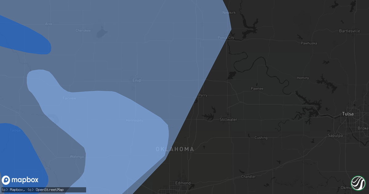 Hail map in Lucien, OK on June 21, 2026