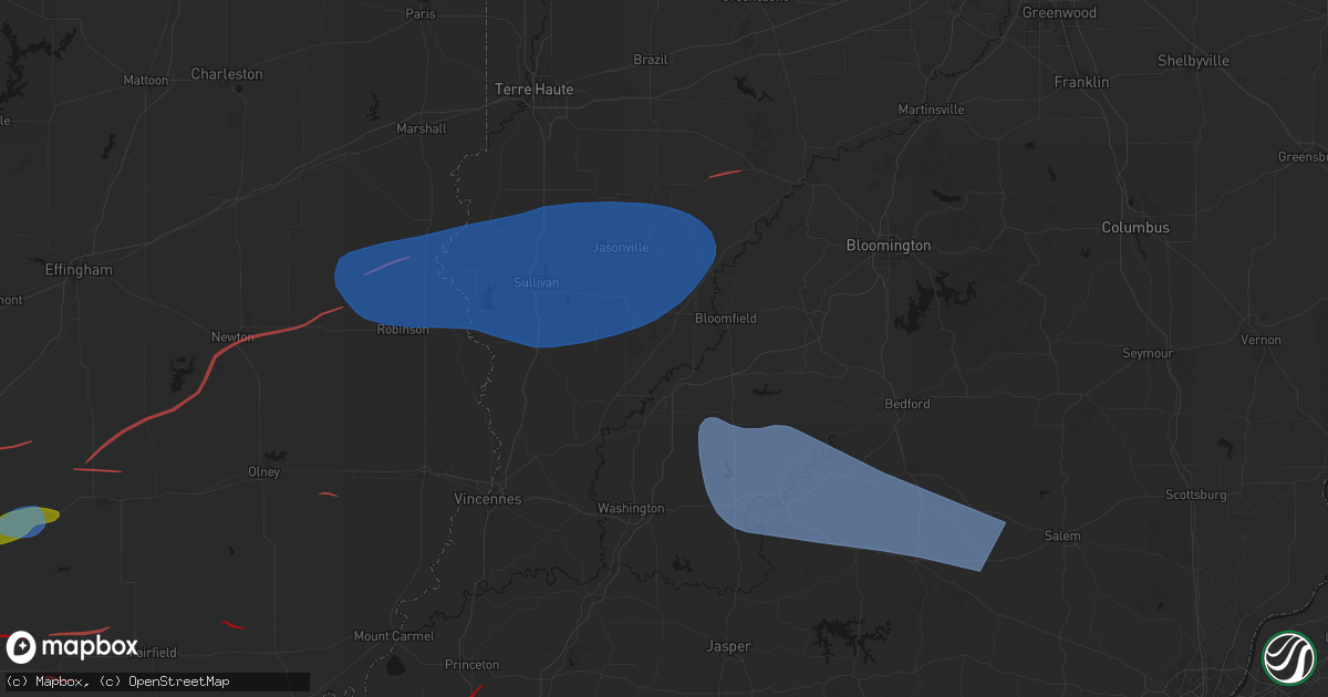 Hail map in Lyons, IN on June 21, 2026