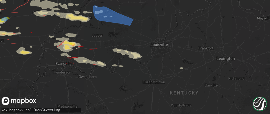 Hail map in Mauckport, IN on June 21, 2026