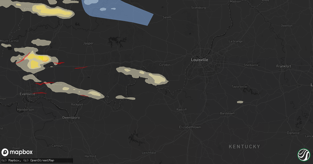 Hail map in Mauckport, IN on June 21, 2026