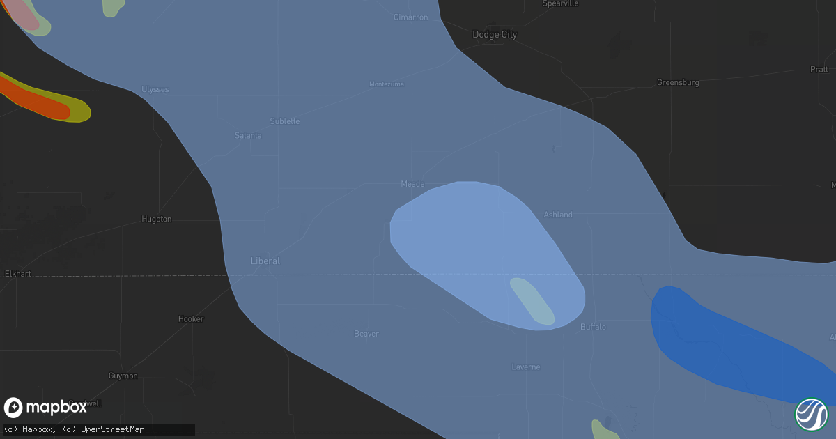 Hail map in Meade, KS on June 21, 2026