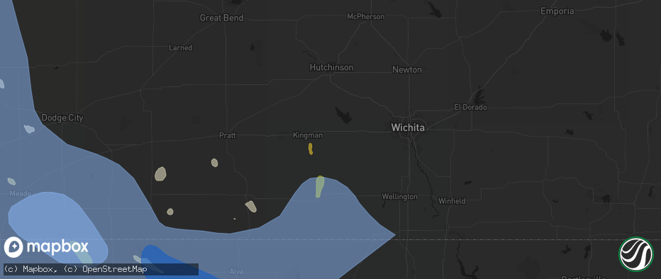 Hail map in Murdock, KS on June 21, 2026