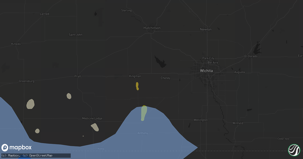 Hail map in Murdock, KS on June 21, 2026