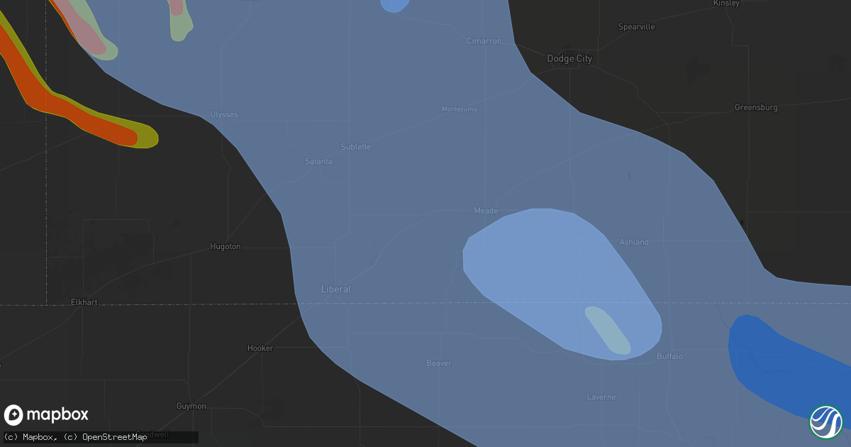 Hail map in Plains, KS on June 21, 2026