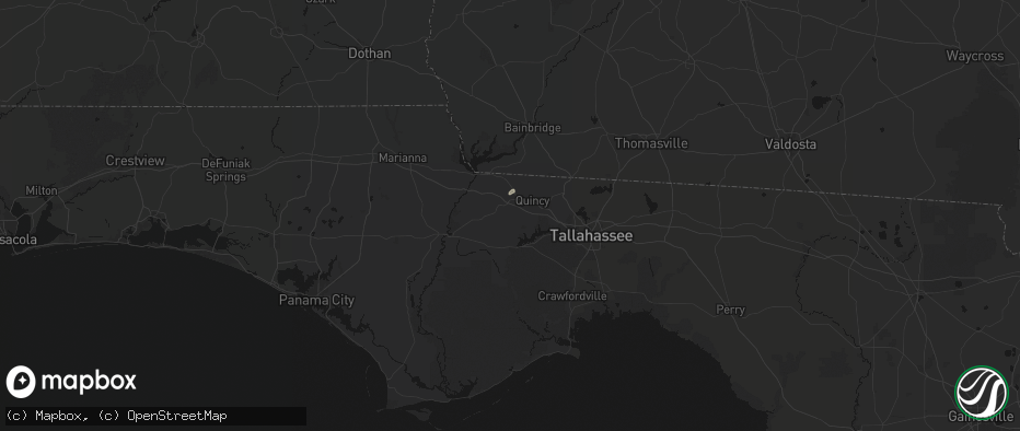 Hail map in Quincy, FL on June 21, 2026