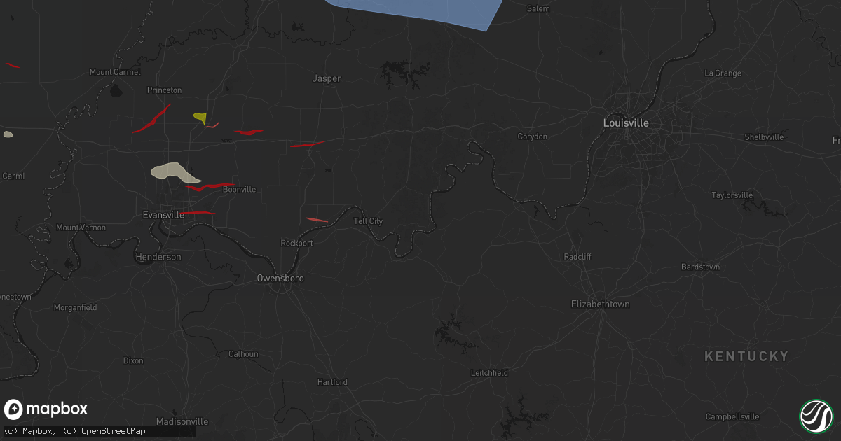 Hail map in Rome, IN on June 21, 2026