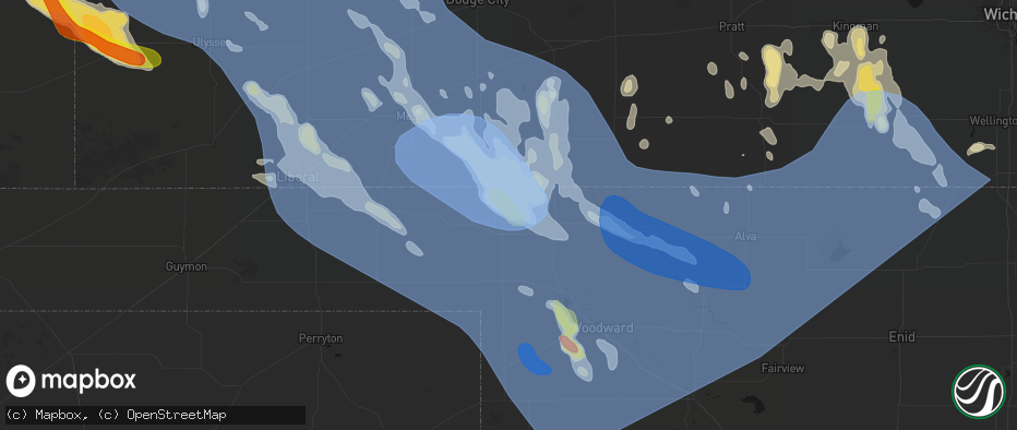 Hail map in Rosston, OK on June 21, 2026