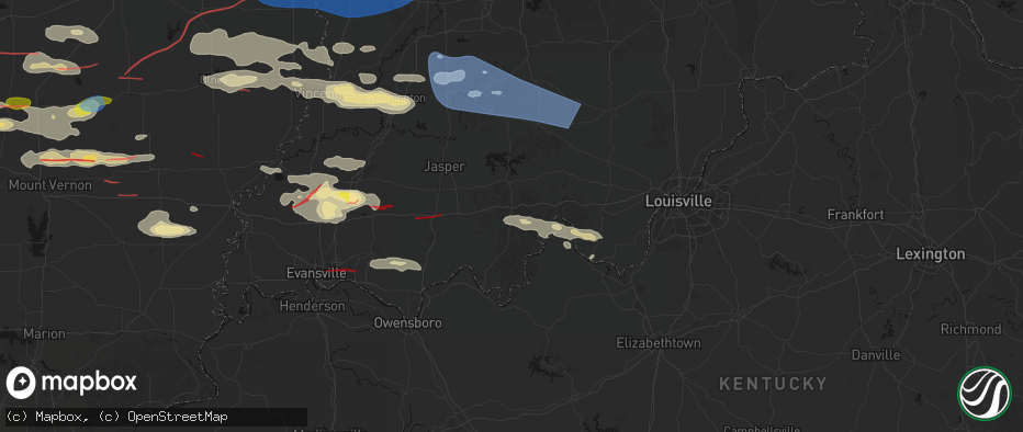 Hail map in Saint Croix, IN on June 21, 2026