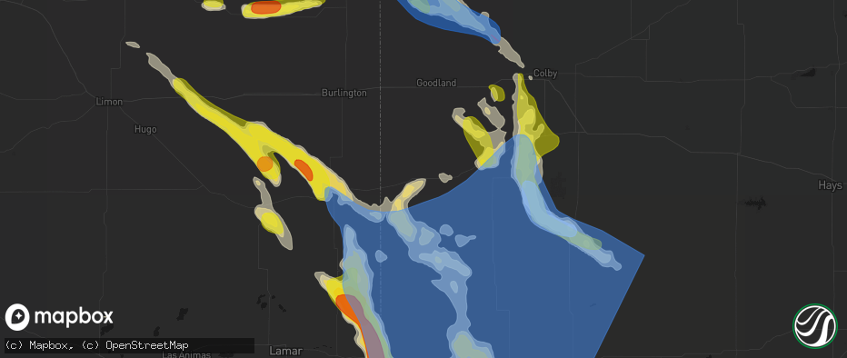 Hail map in Sharon Springs, KS on June 21, 2026