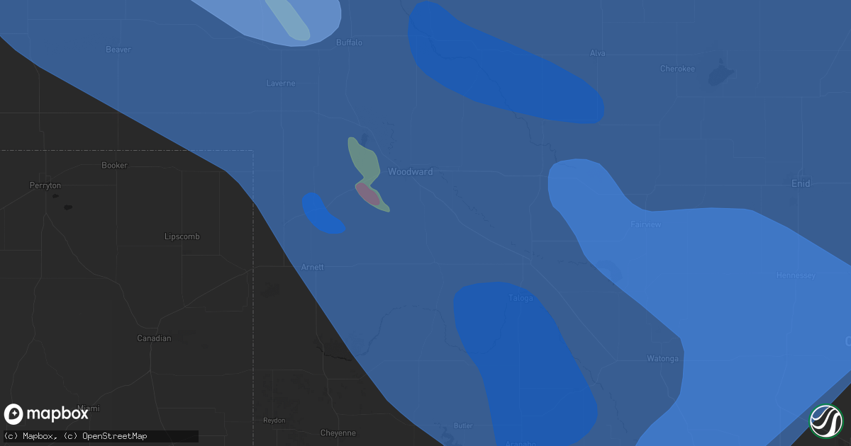 Hail map in Sharon, OK on June 21, 2026