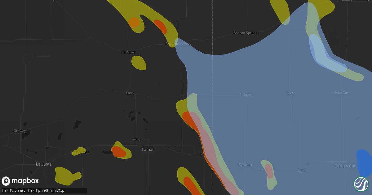 Hail map in Sheridan Lake, CO on June 21, 2026