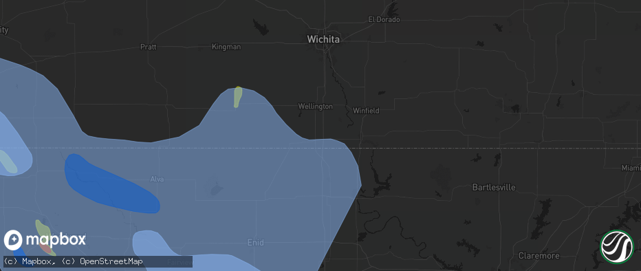 Hail map in South Haven, KS on June 21, 2026