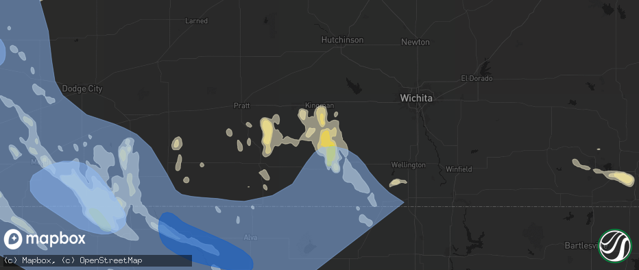Hail map in Spivey, KS on June 21, 2026