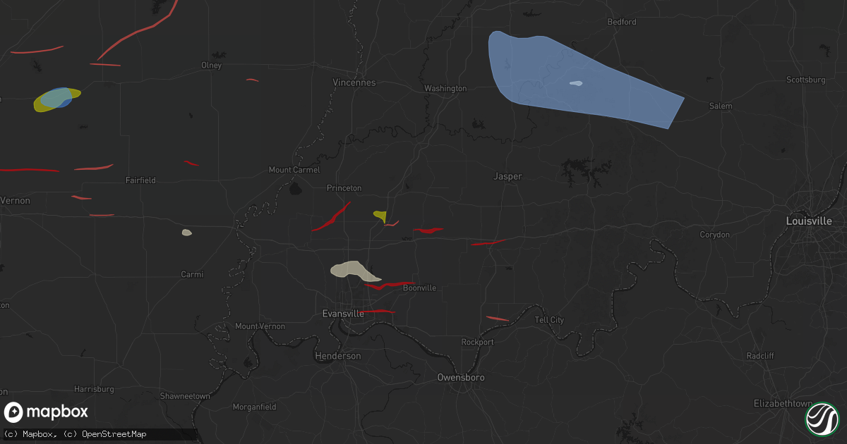 Hail map in Spurgeon, IN on June 21, 2026
