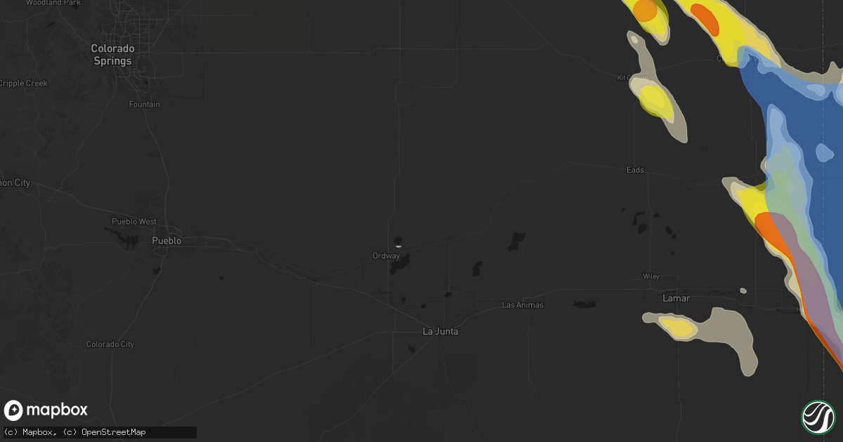Hail map in Sugar City, CO on June 21, 2026