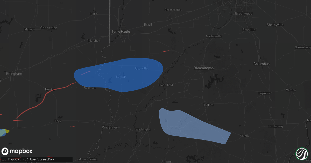 Hail map in Switz City, IN on June 21, 2026