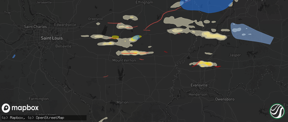 Hail map in Wayne City, IL on June 21, 2026