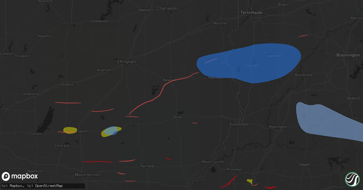 Hail map in West Liberty, IL on June 21, 2026