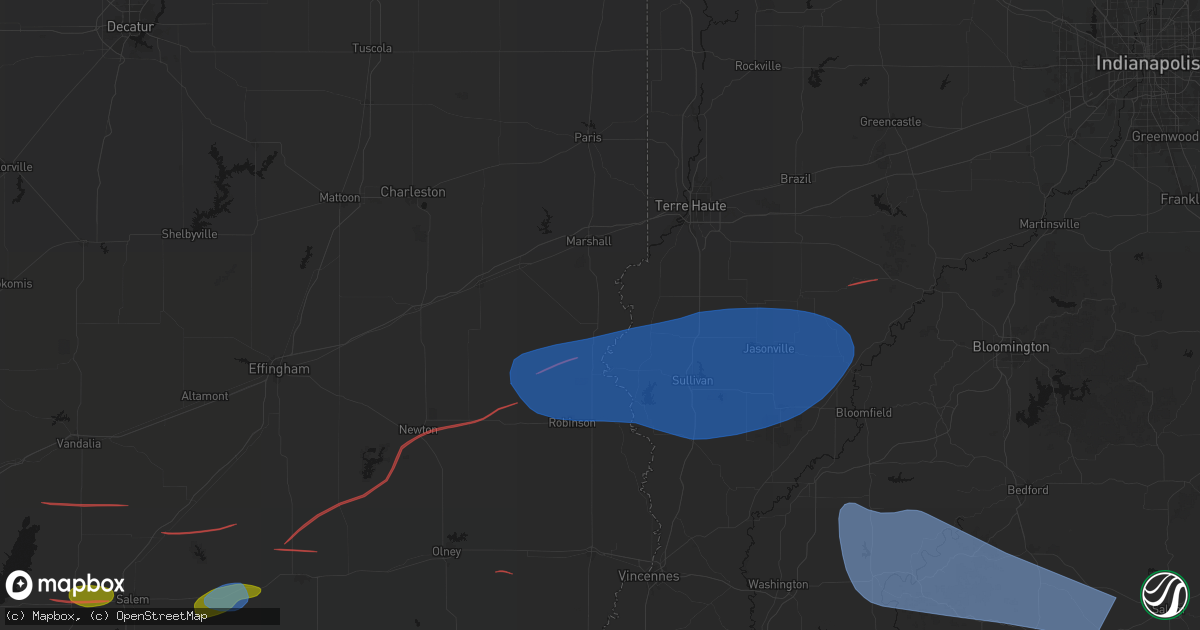 Hail map in West Union, IL on June 21, 2026