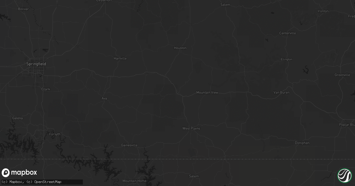 Hail map in Willow Springs, MO on June 21, 2026