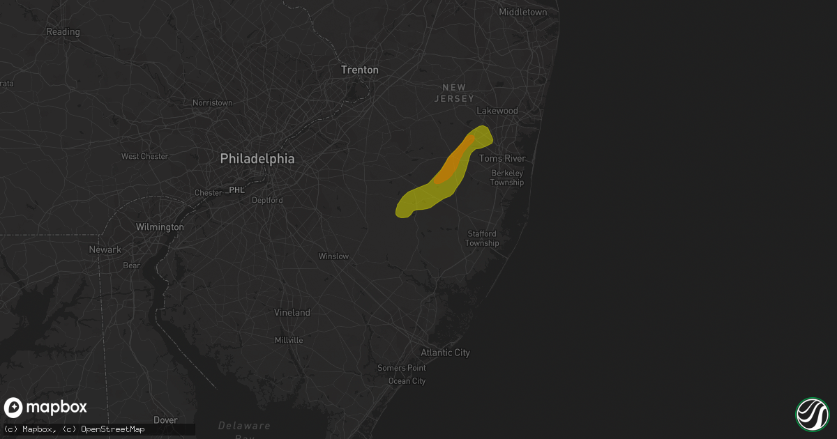 Hail map in Chatsworth, NJ on June 22, 2011