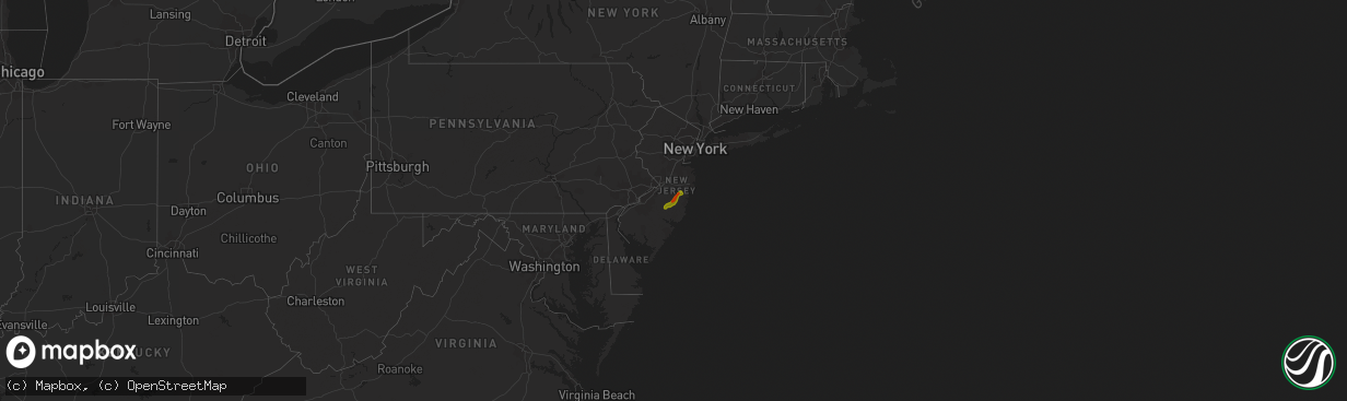 Hail map on June 22, 2011