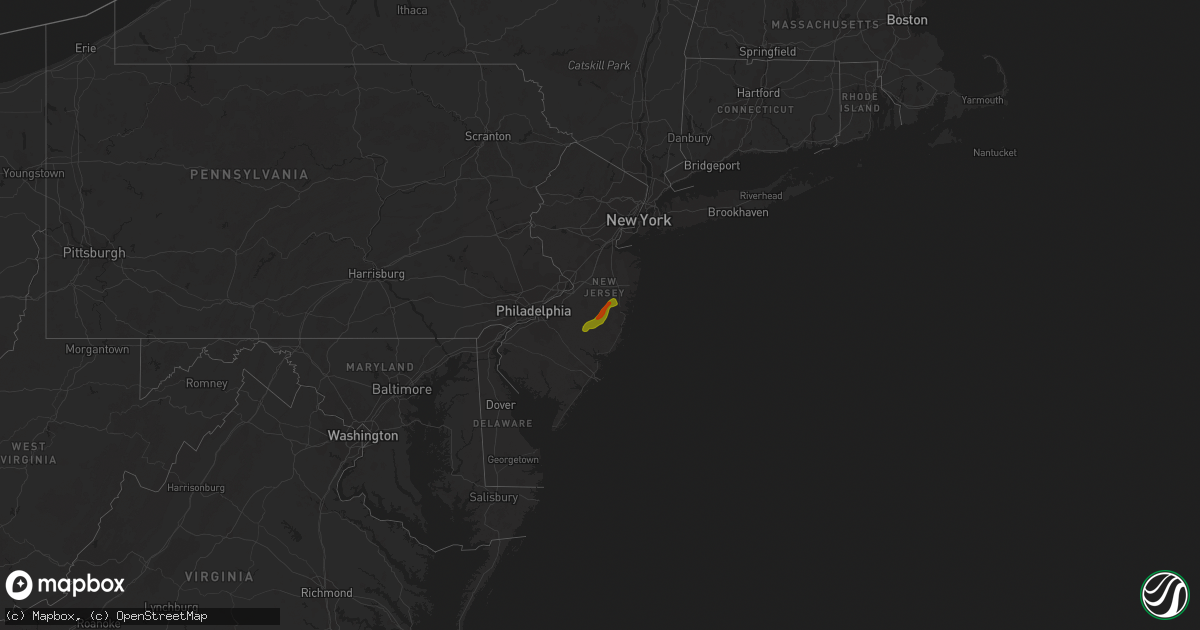 Hail map on June 22, 2011